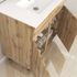 Meuble de salle de bains Timber 2 portes L80 x H83 x P46 cm MDF chêne naturel + vasque céramique blanche- AURLANE