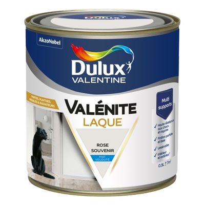 Peinture Boiseries Laque Acrylique Valénite Mat Rose Souvenir 0,5 L  - DULUX VALENTINE