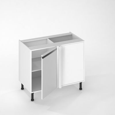 Fileur d'angle pour meuble bas de cuisine Ibiza blanche 70 x 4,6 x 4,6 cm OFITRES