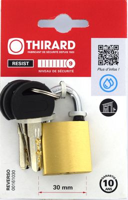 Cadenas à clé Reverso 30 mm THIRARD