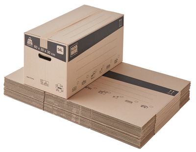 Carton de déménagement 54 L 60 x 30 x 30 cm 20 pièces PACK AND MOVE