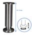 Pied de meuble rond inox diamètre 38 mm réglable 150 à 170 mm