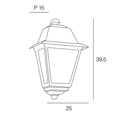 Applique extérieur E27 Montmartre noir IP44 60W - COREP