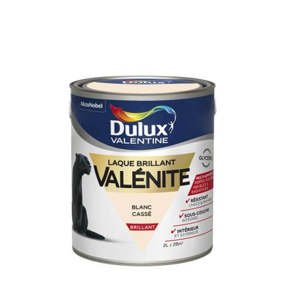 Peinture Laque Valénite blanc cassé brillant 2 L - DULUX VALENTINE