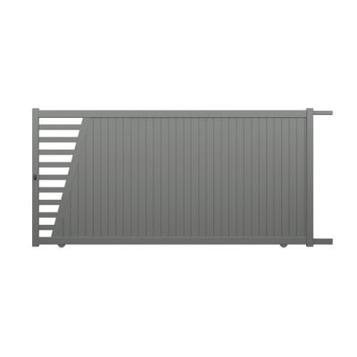 Portail coulissant aluminium PIVOINE l.3,60 x H.1,78 m gris alu livraison directe à domicile GARDEN GATE