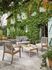 Salon de jardin SEVILLE polyester beige résine tressée 4 places - PROLOISIRS