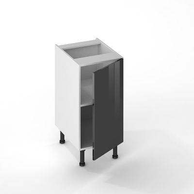 Façade de cuisine 1 porte Cristal anthacite 70 x 40 cm pour meuble