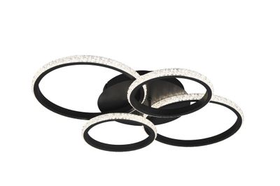 Plafonnier LED Cires noir 3400 lumens blanc neutre - REALITY