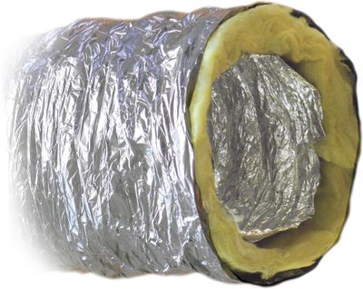 Gaine souple en Aluminium isolée thermique et phonique Ø 125 Longueur 10 M - AUTOGYRE
