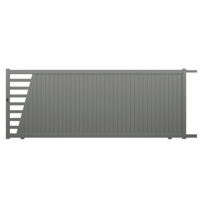 Portail coulissant aluminium PIVOINE l.4,10 x H.1,60 m gris alu livraison directe domicile GARDEN GATE