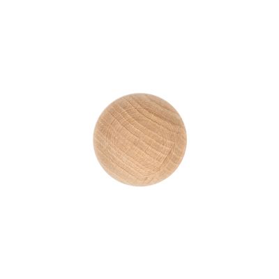 Bouton de meuble rond bois hêtre verni diamètre 30 mm REI