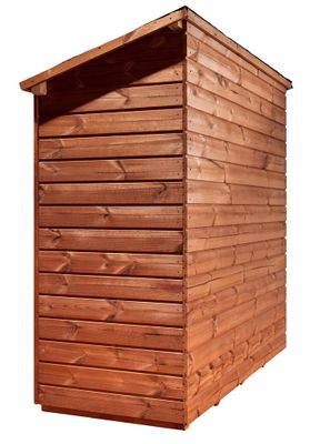 Abri mural de rangement grand volume avec étagères bois traité très haute température, Livraison à domicile incluse - HABRITA
