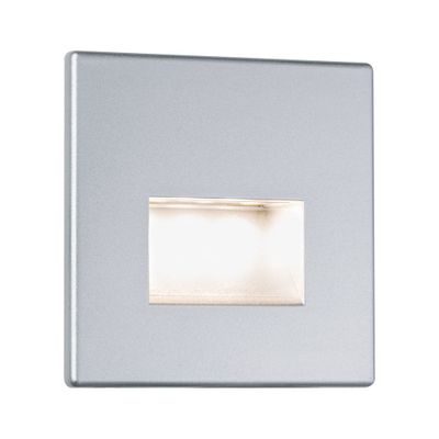 Spot LED encastrable mural carré chrome mat - PAULMANN