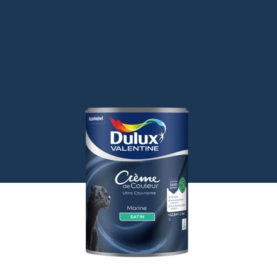 Peinture crème de couleur Marine satin 1L - DULUX VALENTINE