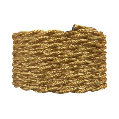 Câble électrique tissu torsadé doré 3m - TIBELEC