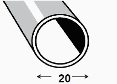 Tube rond acier PAF 20 x 1,2 mm 2 m CQFD
