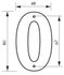Chiffre 0 à visser hauteur 80 mm noir THIRARD