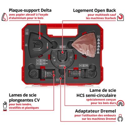 Coffret d'accessoires multitools - 35 pièces - AKKU-TOP