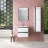 Colonne de salle de bains Thana 2 portes L35 x H140 x P32 cm panneau de particules blanc