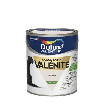 Peinture Laque Valénite Lin Clair satin 2 L - DULUX VALENTINE