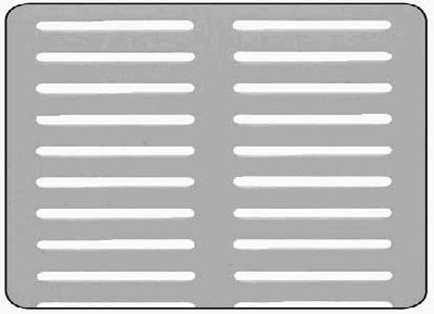 Tôle aluminium anodisé perforé fentes 250 x 500 mm épaisseur 1 mm CQFD