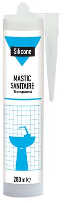 Mastic silicone bain/cuisine 290 ml transparent