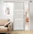 Kit rail pour porte coulissante 73 / 93 cm habillage bois exotique