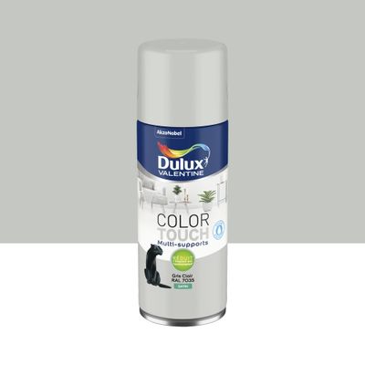 Bombe de peinture Color Touch gris clair RAL 7035 satin 400 mL - DULUX VALENTINE