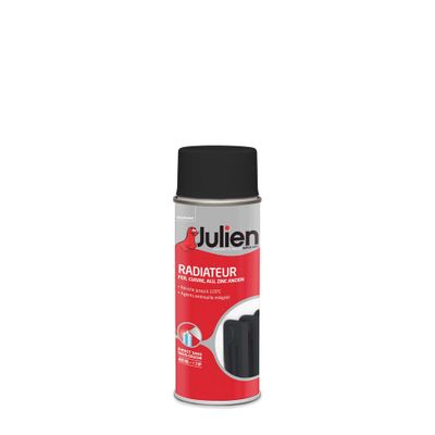 Peinture en aérosol spéciale radiateur noir satin 400 ml JULIEN
