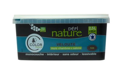 Peinture naturelle murale Paon velours 2,5 L - DEFI NATURE