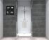 Porte de douche pivotante 100x195 cm profilé chrome verre sérigraphié 6 mm Serenity - OCEA