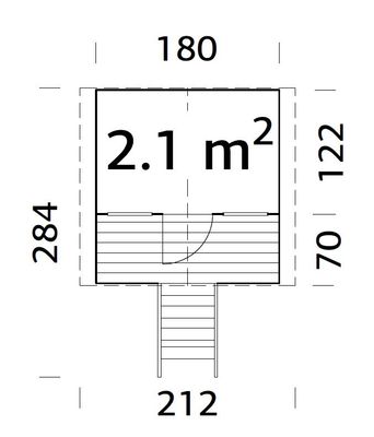 Cabane de jeux pour enfant sur pilotis Toby en bois naturel - 4,6 m², Livraison à domicile incluse - PALMAKO