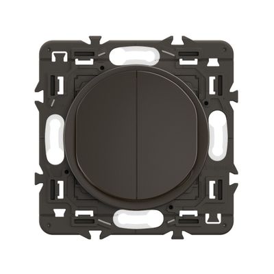 Bouton poussoir double encastrable Noir - Céliane LEGRAND
