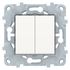 Double Interrupteur va-et-vient blanc - Unica SCHNEIDER ELECTRIC