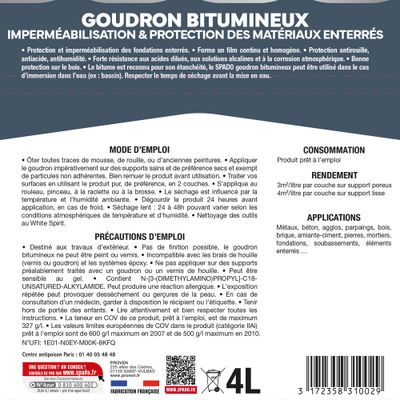 Goudron bitumineux 4 L -  SPADO