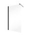 Paroi de douche à l'italienne 100x190 cm profilé noir verre transparent 5 mm New Style - SCHULTE