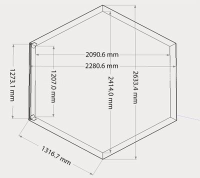 Habillage en bois hexagonal pour spas et piscines gonflables 209 x 209 x 71 cm 4,12 m², Livraison à domicile incluse - HABRITA
