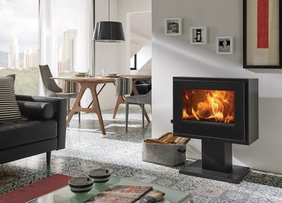 Poêle à bois sur pied 5,8 kW VERNE 7 étoiles flammes vertes, Livraison à domicile incluse - PANADERO