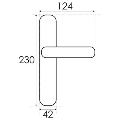 Poignées de porte sans perçage Meudon K nickel satiné mat à cylindre LINEA BERTOMANI