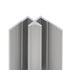 Profilé d'angle intérieur alu-argenté pour panneaux muraux de 255 cm - SCHULTE