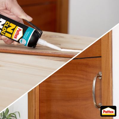 Colle de fixation Ni Clou Ni Vis Extra Fort blanc cartouche à gachette 260 g - PATTEX