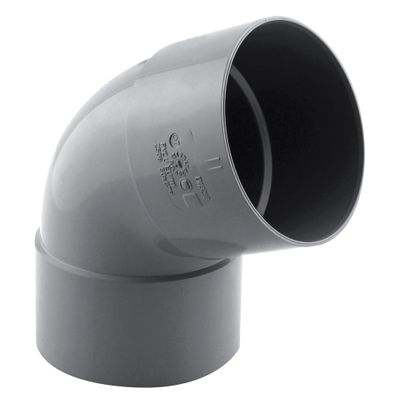 Coude PVC évacuation 67° femelle/femelle Ø80 - FITT