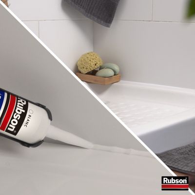 Mastic Silicone Sanitaire Lisse Facile Blanc 280 ml RUBSON