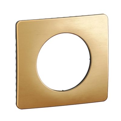 Plaque de finition 1 poste Laiton satiné - Céliane LEGRAND