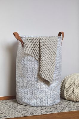 Panier a linge Geo blanc WENKO