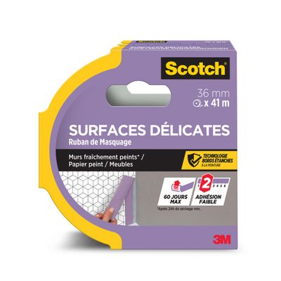 Ruban de masquage surfaces délicates 36mm x 41 m SCOTCH