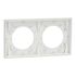 Plaque de finition 2 postes Odace 2025 Métal effet céramique blanc / blanc - SCHNEIDER ELECTRIC