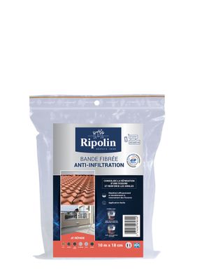 Bande anti-infiltration fibrée 10 m x 18 cm by DIP ETANCH - RIPOLIN