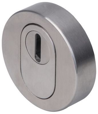 Rosaces de porte rondes de sécurité à cylindre acier mat ALPERTEC