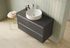 Plateau de salle de bains Thana avec renfort L100 x H1,6 x P46 cm panneau de particules anthracite mat